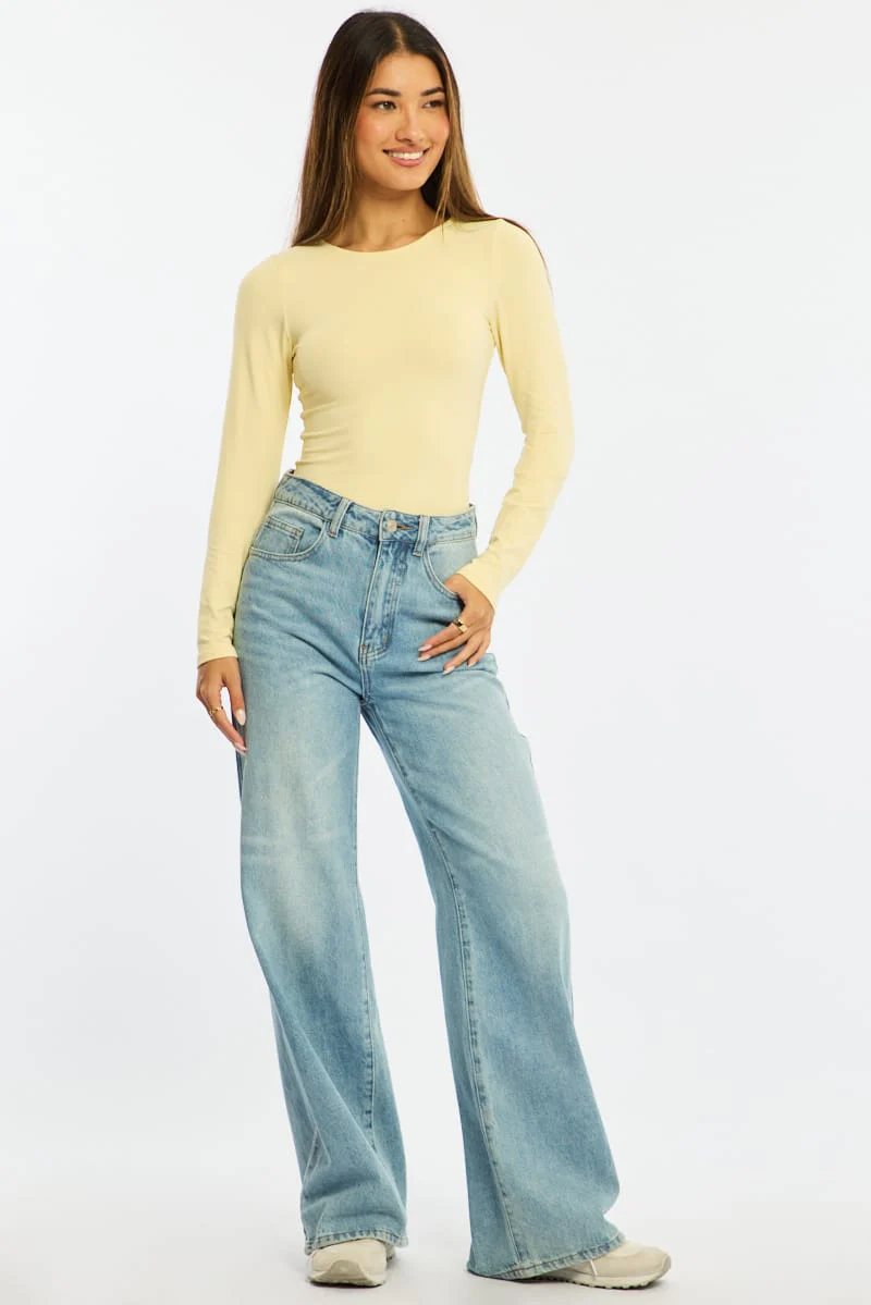 Yellow Long Sleeve Supersoft Top - Image 3