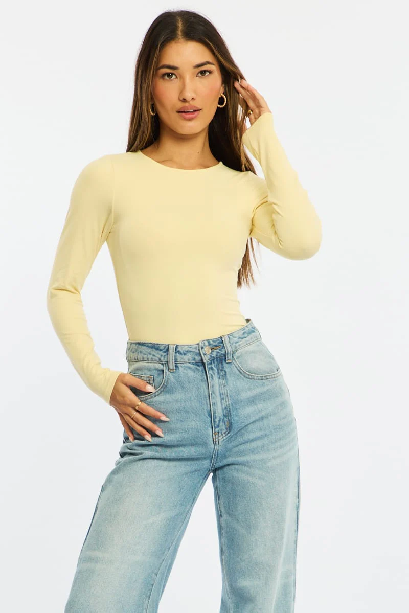 Yellow Long Sleeve Supersoft Top - Image 4