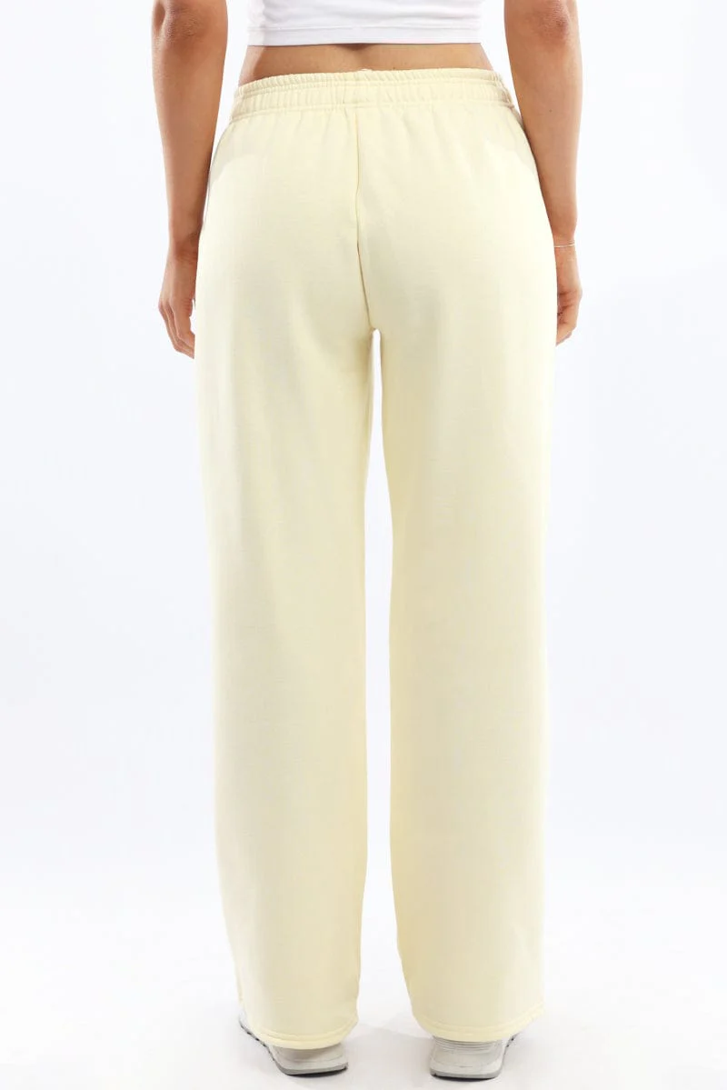 Yellow Track Pants Wide Leg - Image 4