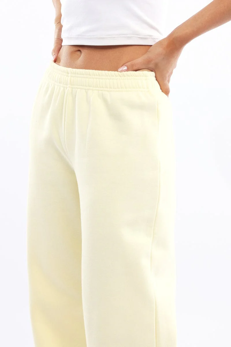 Yellow Track Pants Wide Leg - Image 5